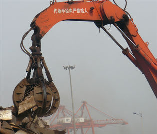 China Garra hidráulica ou mecânica da casca alaranjada da máquina escavadora para segurar a sucata, protuberância Waste fornecedor