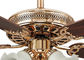 Dispositivos elétricos claros modernos galvanizados de fã de teto do ouro de Rosa com o ferro, acrílico fornecedor